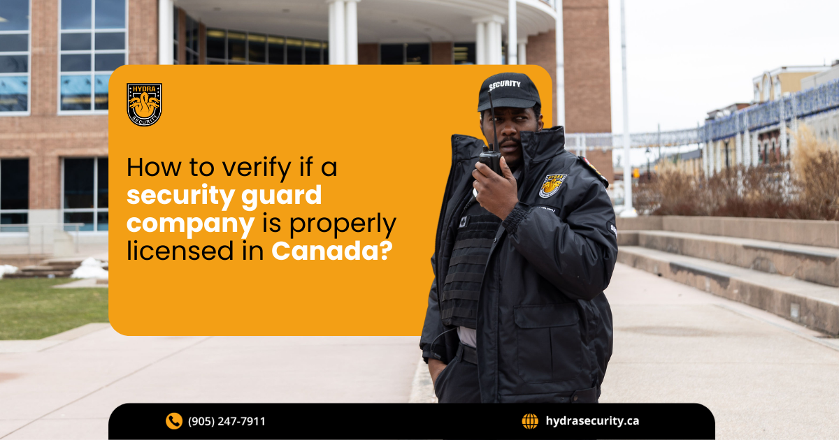 security guard company license in Canada